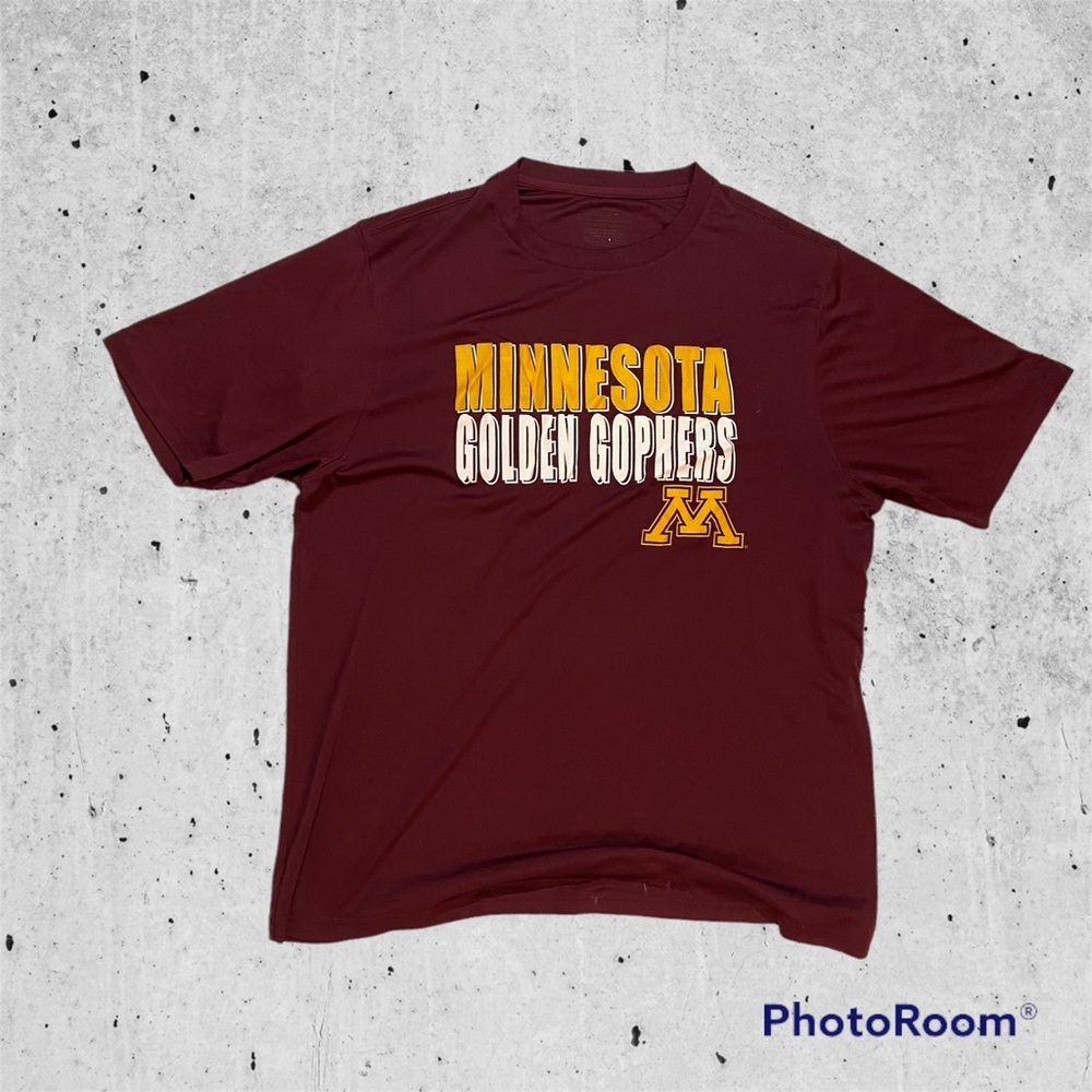 Minnesota gophers large short sleeve t shirt maroon graphic design